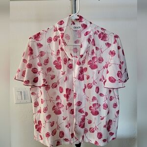 Devon Windsor Floral Print Blouse - Pink